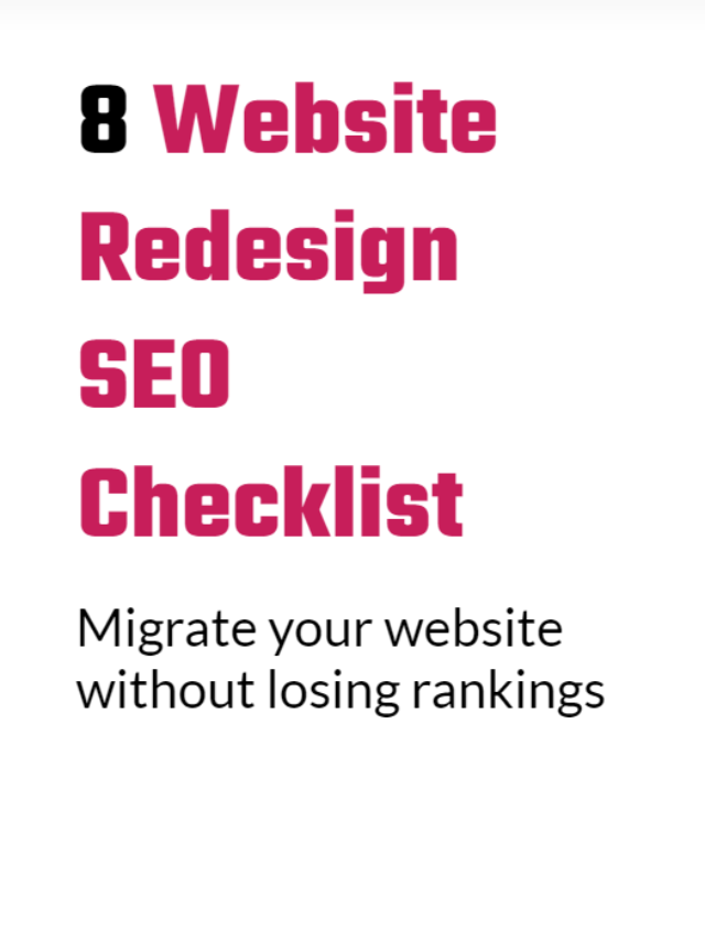 8 Website Redesign SEO Checklist
